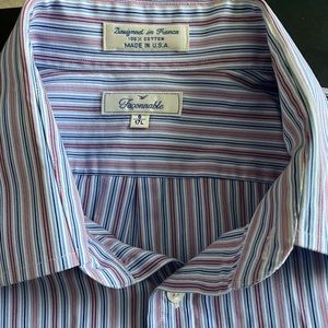 Mens Long sleeve Faconnable button down dress shirt